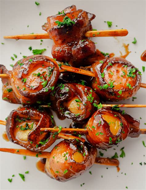 Brown Sugar Bacon Wrapped Scallops | Eat Well With Lex