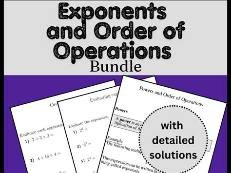 Image result for Order of Operations Exponents