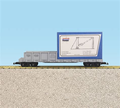 USA Trains G Scale R1806 NEW YORK CENTRAL DERRICK CAR W/BRAS