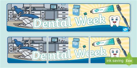 Dental Week Display Banner (teacher made) - Twinkl
