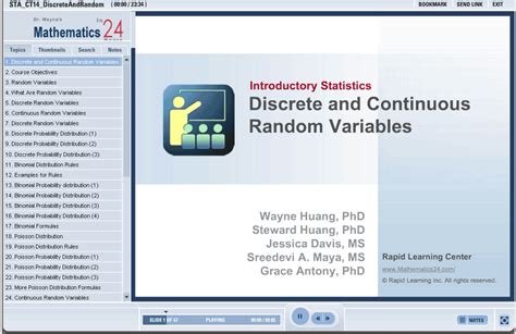 Continuous Random Variable Statistics 的图像结果
