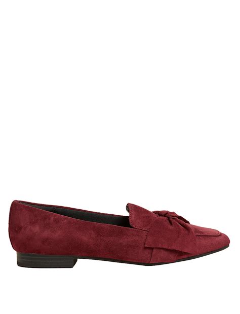 Buy Suede Bow Flat Square Toe Loafers at Marks & Spencer