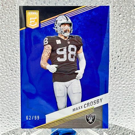 Maxx Crosby NOT MINT 'd 62/99 Elite BLUE 2023 Las Vegas Raiders, Eastern Michigan Eagles 73 - Etsy