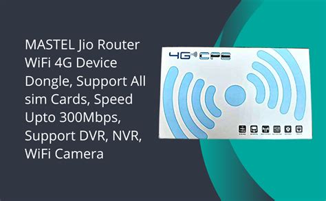MASTEL Jio Router WiFi 4G Device Dongle, Support All sim Cards, Speed ...