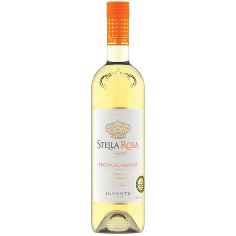 Stella Rosa Tropical Mango Semi-Sweet Moscato White Wine, 750ml Glass Bottle, Piedmont, Italy ...