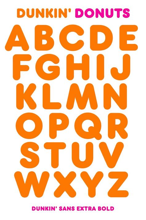 Dunkin' Donuts Font in 2025 | Donuts, Dunkin donuts, Fonts alphabet