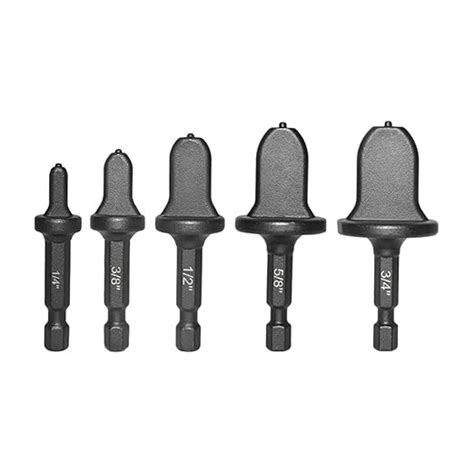 Saipe 5 Pcs Swaging Tool Drill Bit Set 1/4 Inch Hex Shank Copper Pipe ...