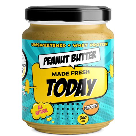 TheFreshNeeds Natural Peanut Butter (Unsweetened, Smooth with Whey ...
