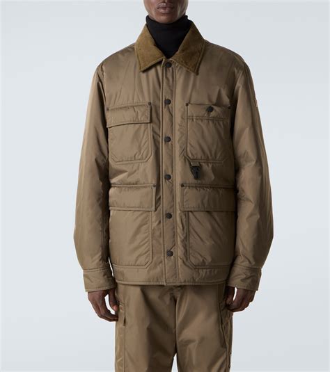 Apres Ski corduroy-trimmed down jacket in green - Moncler Grenoble ...