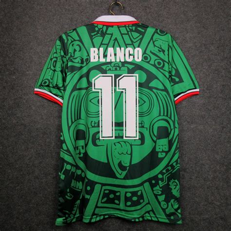 Retro World cup 1998 Mexico home 11 blanco Soccer Jersey | Etsy