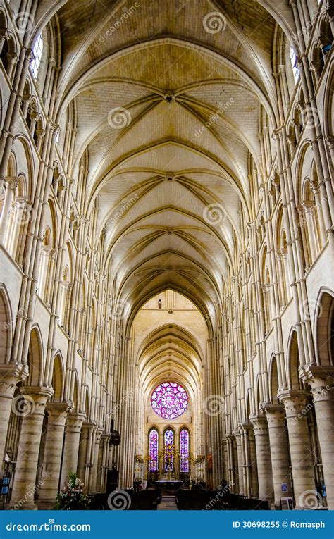 Nave of a Gothic Church stock image. Image of mary, inside - 30698255