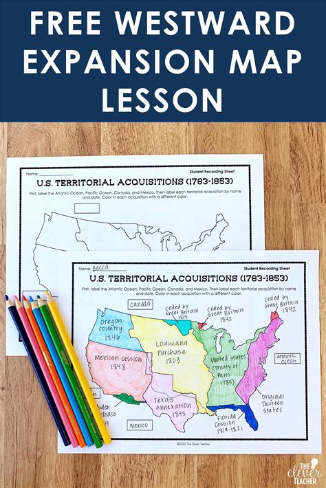 Westward Expansion Map Lesson | 4th grade social studies, Social studies classroom, Social ...