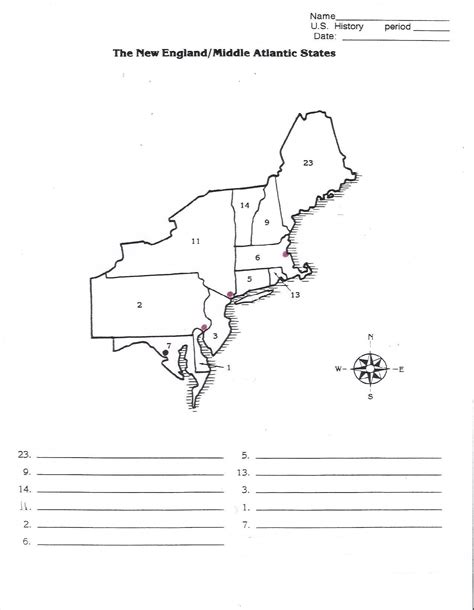 Printable Northeast States And Capitals Map - Printable Calendars AT A ...