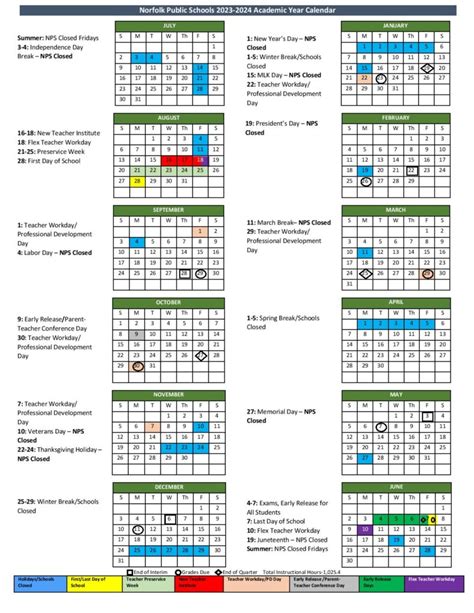 Norfolk Public Schools Calendar 2024-2025 (Holiday Breaks) - New School ...