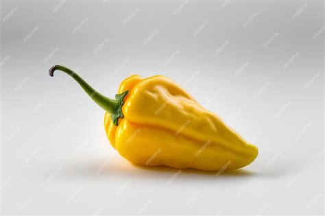 Premium AI Image | Yellow hot chili pepper on white background