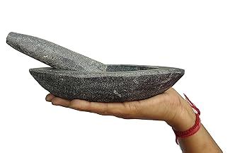 HeeMo Marble Mortar and Pestle Set | Kharal | Khalbatta | 7 Inches ...
