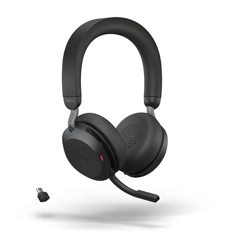 Jabra Evolve2 75 PC Wireless On Ear Headset with 8-Mic Technology ...