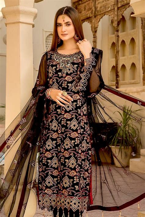 Maryam's Luxury Embroidered Vol-21 – D-12 Black Mulberry – YourLibaas