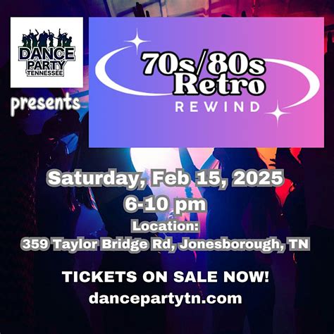 DANCE PARTY TENNESSEE: 70s/80s Retro Rewind, Cherokee Creek Farm ...