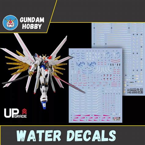 HG Gundam Mighty Strike Freedom Gunpla - EVO Upgrade Waterslide Decals ...