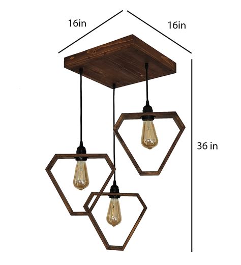 Hexar Brown Wooden Cluster Hanging Lamp — Symplify