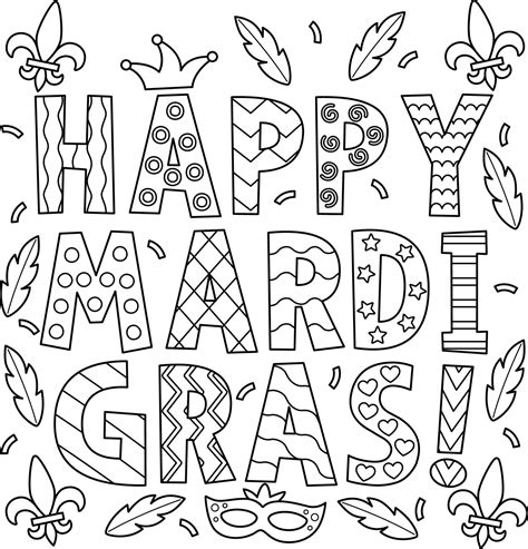 Mardi Gras Coloring Pages Matter States Color Drawing Kids Printable ...