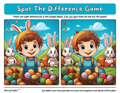 Easter Spot The Difference Games | Spot the difference games, Easter ...