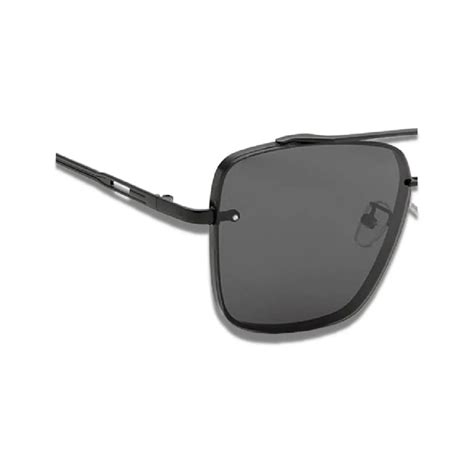 4Flaunt Bold Series Metal Frame Square Sunglasses - Black