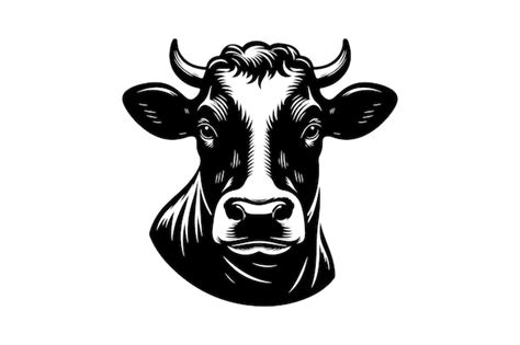 Cow had silhouette vector illustration | Premium AI-generated vector