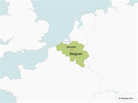 Brussels Belgium Map Continent