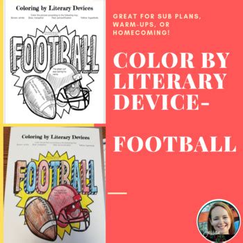 Color by Literary Device-Football by Jessica Fletcher Fierro | TPT