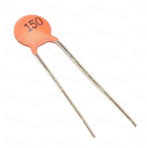 150pF 50V Ceramic Disc Capacitor, 151, 150pF Capacitor, Ceramic ...
