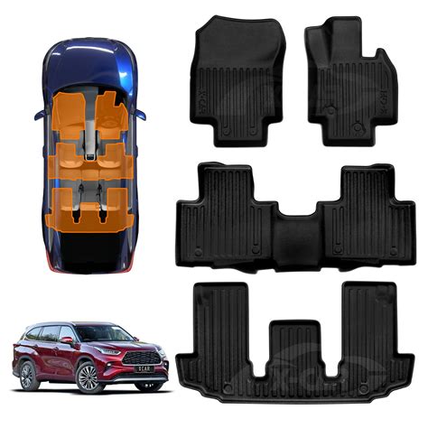 3D Floor Mats For Toyota Kluger 2021-Onwards All-Weather Liners | X-CAR