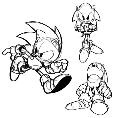 How To Draw Sonic And Classic Sonic