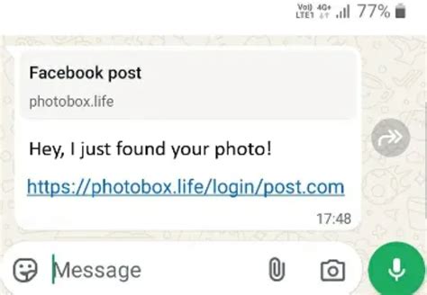 ‘Found your photo’ message can hijack your WhatsApp account