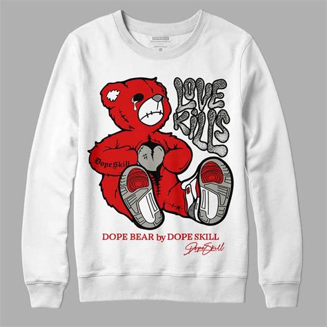 Fire Red 3s DopeSkill Sweatshirt Love Kills Graphic | Sweatshirts ...
