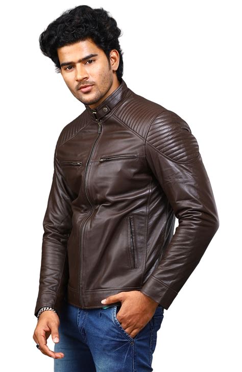 MENS LEATHER JACKET 41006 (BROWN) – SREELEATHERS