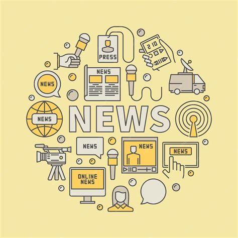 News Broadcasting vector illustration moderne colorée ou une bannière ...