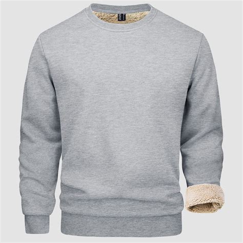 Men's Fleece Lined Sweatshirts | Crewneck Winter Sweater | MAGCOMSEN