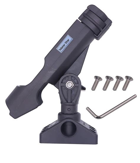 METER STAR Baitcaster/Fishing Rod Holder Spinning Rod Holder Black with ...