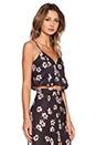 Capulet Flared Crop Camisole in Black Floral | REVOLVE