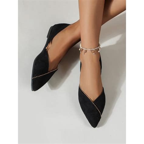 Buy Shoetopia Pointed Toe Flat Black Belly for Women Online