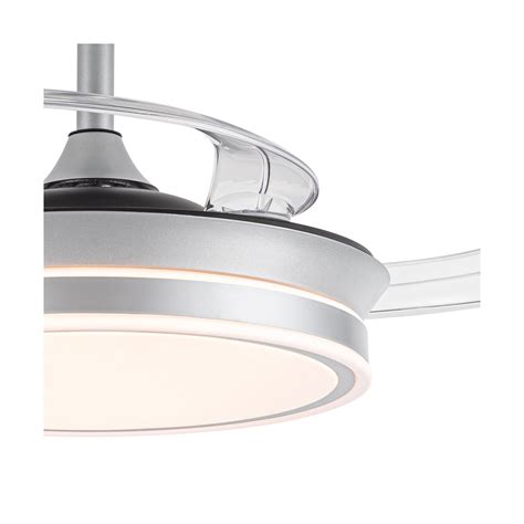 Ventilador LED aspas retráctiles Evo Mini Plata 46W 5520Lm CCT Dim ...