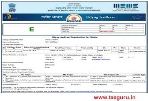 Registration under MSME Act