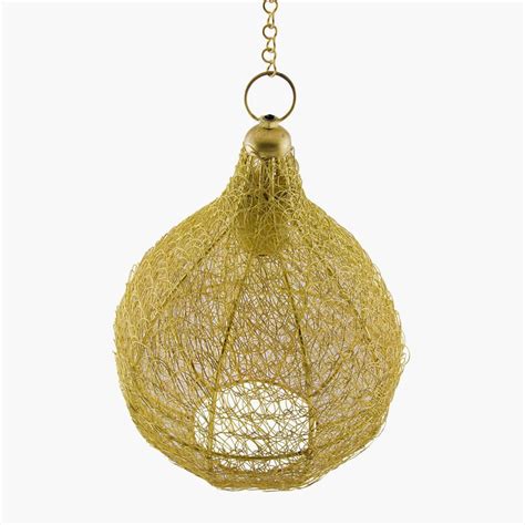 Buy HOMESAKE Contemporary Decor Gold Textured Metal Ceiling Lamp from ...