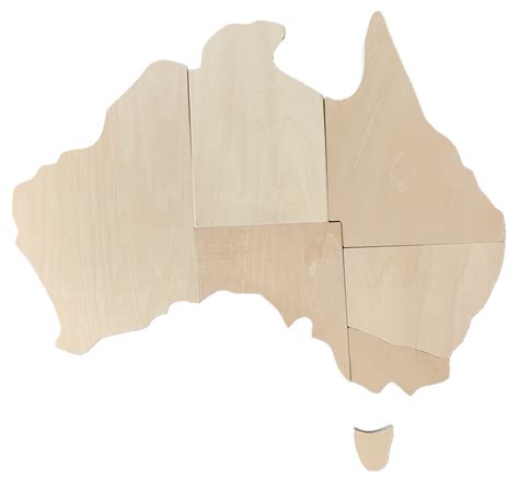Map of Australia Puzzle/7pc - Papoose Toys Pte Ltd