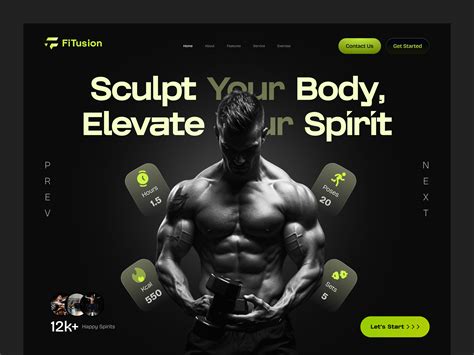 Fitness Website Design designs, themes, templates and downloadable ...