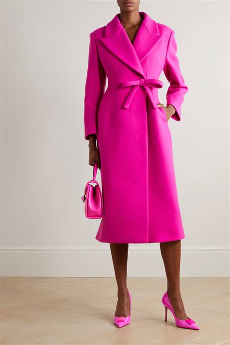 Pink Wool-blend wrap coat | VALENTINO | NET-A-PORTER | Fashion outfits ...