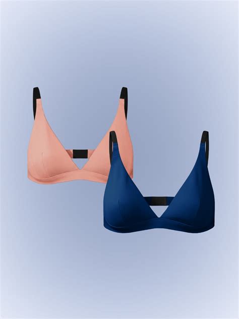 PURESOFT WOMEN'S ADJUSTABLE TRIANGLE BRA - PACK OF 2