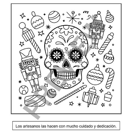 Winter Sugar Skulls: A Cultural Coloring Journey in Spanish - 60 Pages ...